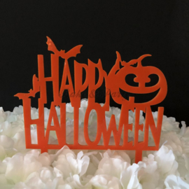 Taart Topper Acryl "Happy Halloween" (3)