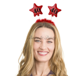 Tiara "40" Rood/Zwart Glitter