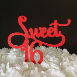 Taart Topper Carton "Sweet 16" (1)
