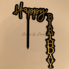 Taart Topper Acryl "Happy Birthday" (9)