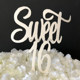 Taart Topper Carton "Sweet 16" (2)