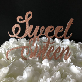 Taart Topper Carton "Sweet Sixteen"