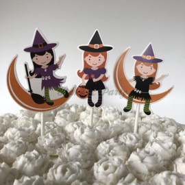 Taarttoppers "Halloween" (2) Carton (3 stuks)