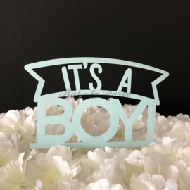 Taart Topper Carton "It's a Boy" (4)
