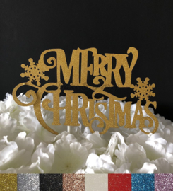 Taart Topper Carton "Merry Christmas" (1)