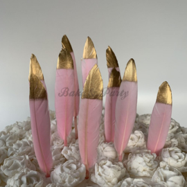 Ganzeveren Roze/Goud (10 stuks)