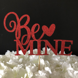 Taart Topper Carton "Be Mine"