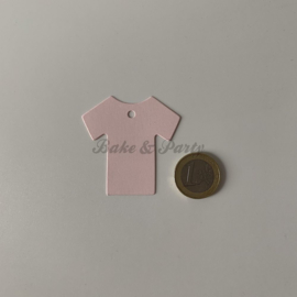 Babyshower Tags "Hemdje Roze" (25 stuks)