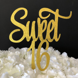 Taart Topper Carton "Sweet 16" (2)