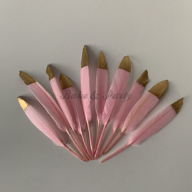 Ganzeveren Roze/Goud (10 stuks)