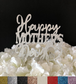 Taart Topper Carton "Happy Mothers Day"