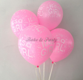 Latex Ballonnen "It's A Girl" (20 stuks)