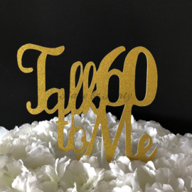 Taart Topper Carton "Talk 60 To Me"