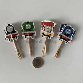 Cupcake Toppers "Thomas de Trein" (24 stuks)