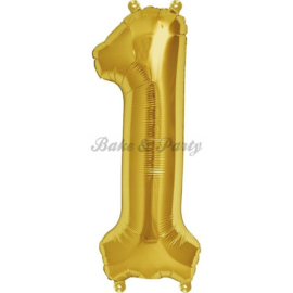 Jumbo Folie Ballon "1" Goud