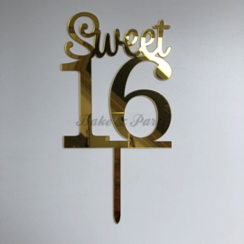 Taart Topper Acryl "Sweet 16" (2)