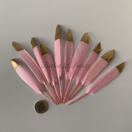 Ganzeveren Roze/Goud (10 stuks)