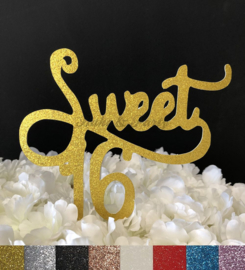 Taart Topper Carton "Sweet 16" (1)