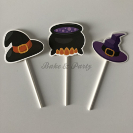 Taarttoppers "Halloween" (3) Carton (3 stuks)