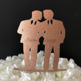 Taart Topper Carton "Gay Love"