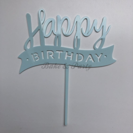 Taart Topper Acryl "Happy Birthday" (4)