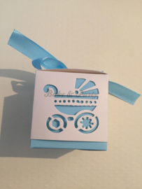 Giftbox "Kinderwagen" (1) Blauw