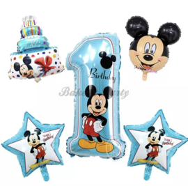 Folie Ballonnen Happy Birthday "Mickey Mouse" (1) (5 stuks)