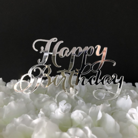 Taart Topper Acryl "Happy Birthday" (5)