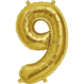 Jumbo Folie Ballon "9" Goud