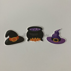 Taarttoppers "Halloween" (3) Carton (3 stuks)