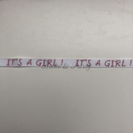 Decoratie Lint "It's A Girl" (1)