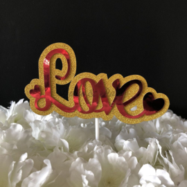 Taart Topper Carton "Love" (1)