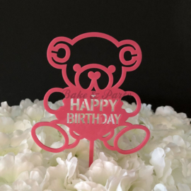 Taart Topper Acryl "Happy Birthday" (8)