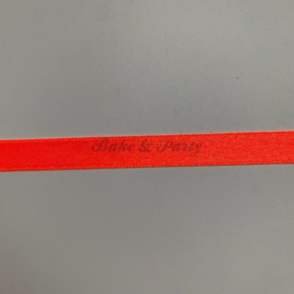 Decoratie Lint "Fluoriserend Oranje Satijn"