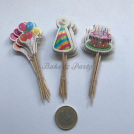 Cupcake Toppers "Party" (18 stuks)