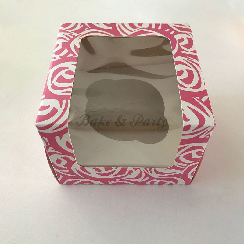 Culpitt Cupcake Box Pink Rose (3 stuks) - 10 x 7,5 x 10 cm