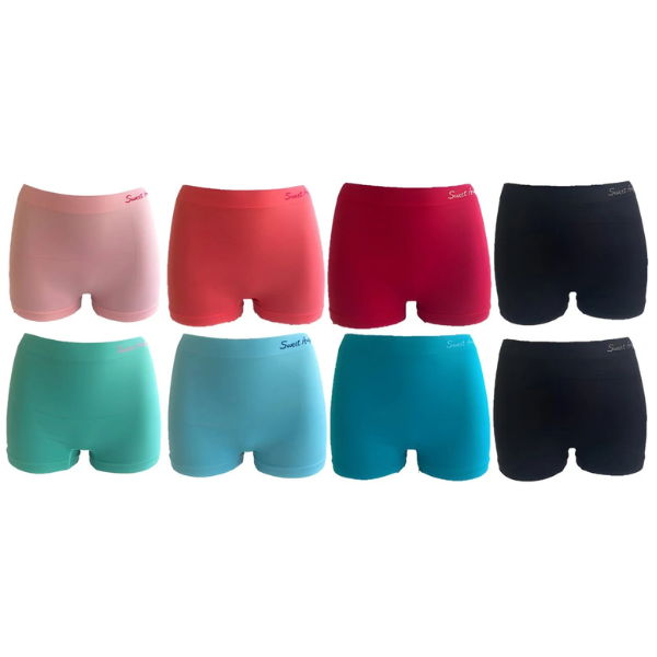 Sweet Angel Microfiber Dames Boxer Hoog 8-Pack Kleur