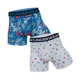 Funderwear Heren Boxershort 2-pack Bloem-Dots