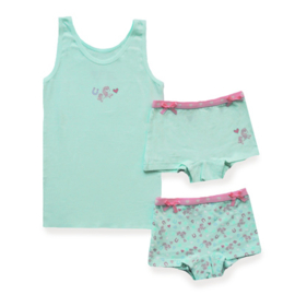 Funderwear meisjes ondergoedset PAARD 3-pack Mint