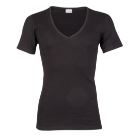 Beeren Heren T-shirt Diepe V-hals M3000 Zwart