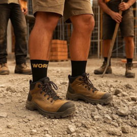 Work werksokken 5-pack Zwart