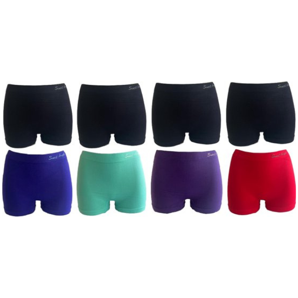 Sweet Angel Microfiber Dames Boxer Hoog 8-Pack Kleur