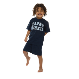 Fun2Wear jongens shortama papa's binkie donkerblauw katoen