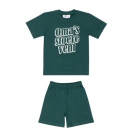 Fun2Wear jongens shortama oma’s stoere vent groen katoen