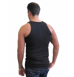 Naft Heren Hemd Singlet Zwart