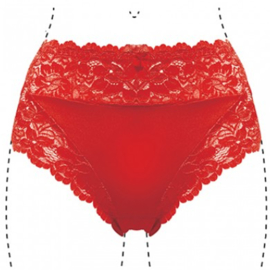 J&C Underwear Dames Slip 805 5-Pack Rood
