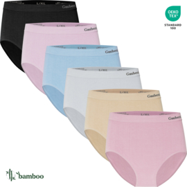 Gaubert naadloze dames bamboe hoge tailleslips 6-pack