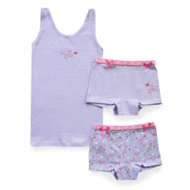 Funderwear meisjes ondergoedset PAARD 3-pack Lila