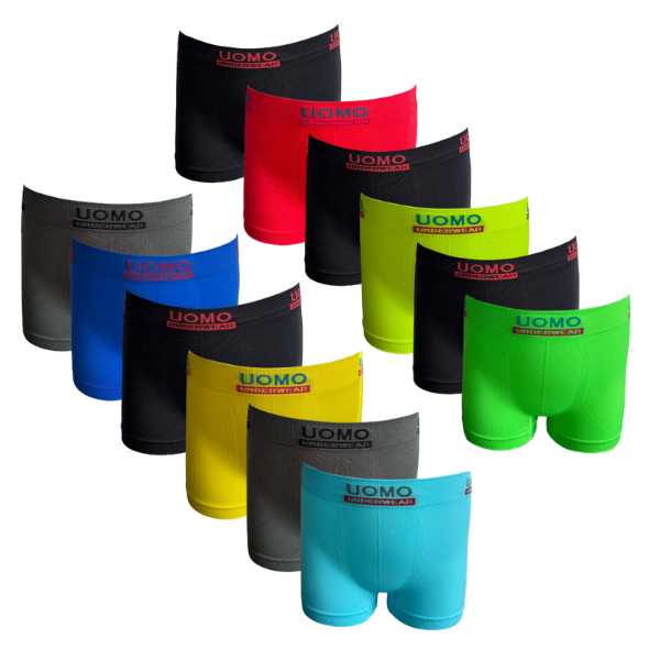 Ouno Microfiber Jongens Boxershorts 12-pack - set 2