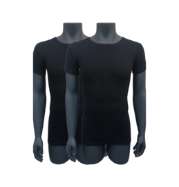 Naft Heren Extra Lang T-shirt Zwart